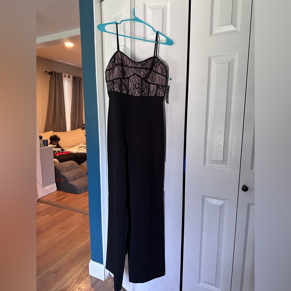 Aidan Mattox Black Wide Leg Jumpsuit NWT